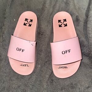 Women’s Pink OFF white Slides